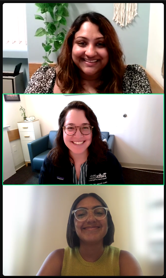 The presenting team, from top: Varsha Radhakrishnan, MD; Allison Rhodes, MD, MPH; Ashley Nieves, MD.