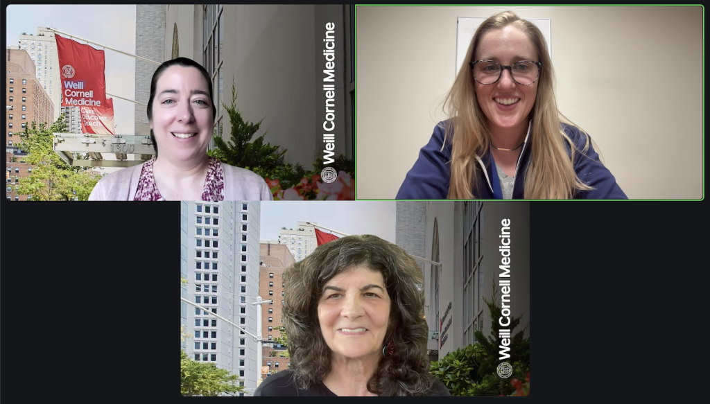 The presenting team (l-r), top row: Felicia Mendelsohn Curanaj, MD; and Reile Slattery, MD. Below: Jane Seley, DNP, MPH, FADCES. Not pictured: Fong Liu, MD.