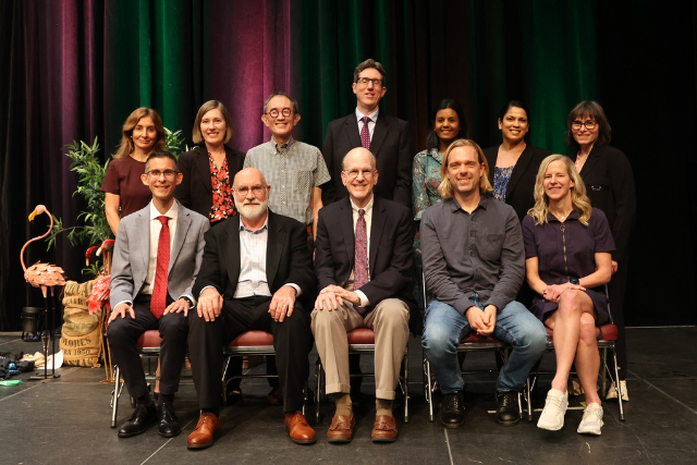 The president (center) with his new Board of Directors.